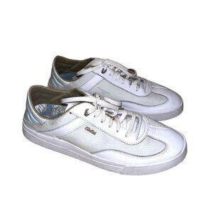 OLUKAI Kilea White Leather Low Top Lace Up Casual Women’s Sneakers Size 10